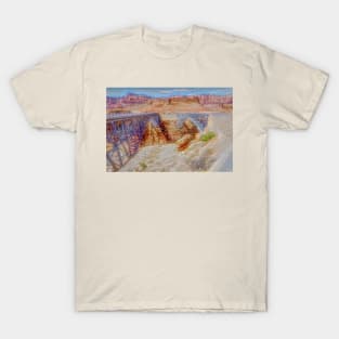 Navajo Bridges in Arizona Digital Art Photography T-Shirt